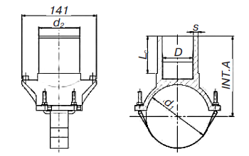 Седловой отвод (накладной уход) SDR 11 PE 100 PN 10